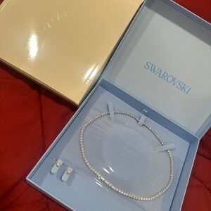 Swarovski Silver Necklace with Crystal Accents